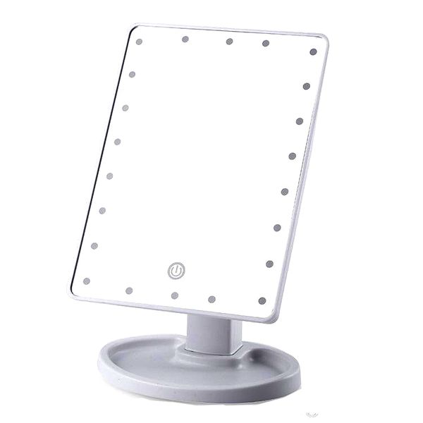 Standing LED Beauty Mirror - Large Rotating Desktop Mirror