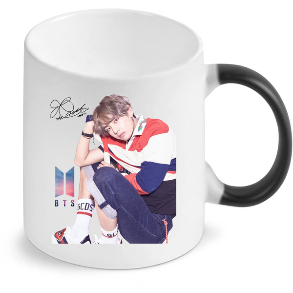 BTS-V Kpop FF7 Magic Colour Changing Coffee Mug (Standard 11Oz)