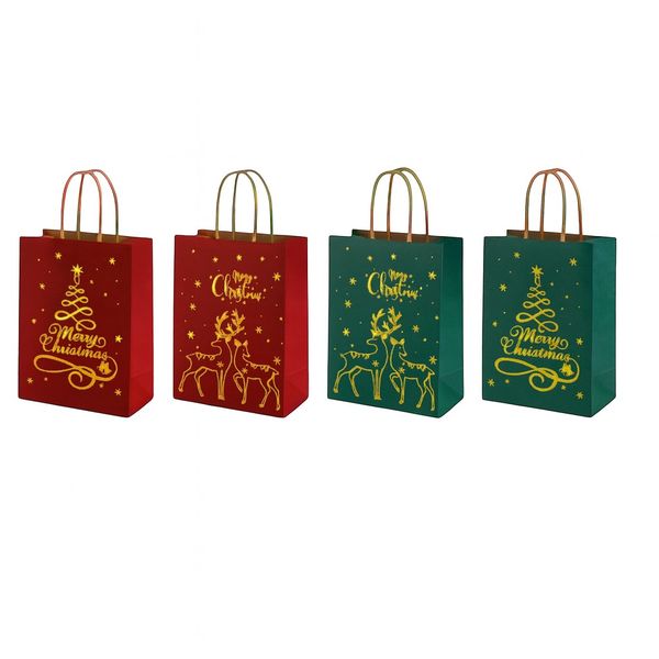 12 Piece Premium Christmas Gift Bag- Red &amp; Green