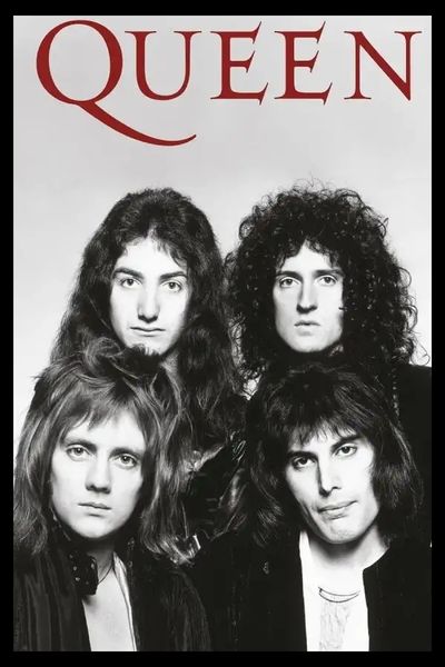 Queen (Black &amp; White) Poster with Black Frame