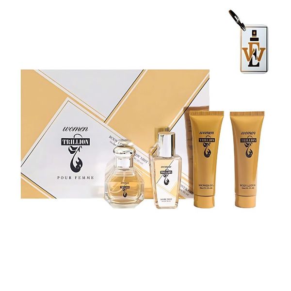 Women Trillion Gift Set &amp; Keyring Combo | 4-in-1 Luxury Body Care