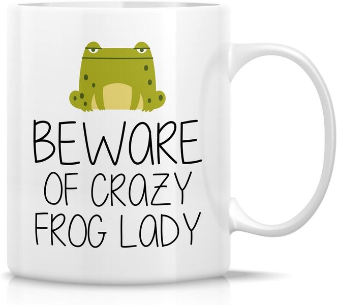 Beware Of Crazy Frog Lady Christmas Birthday Gift Mug