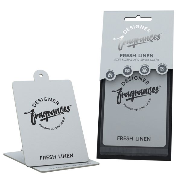 Designer Fragrances Fresh Linen Car Air Freshener bundle x 3
