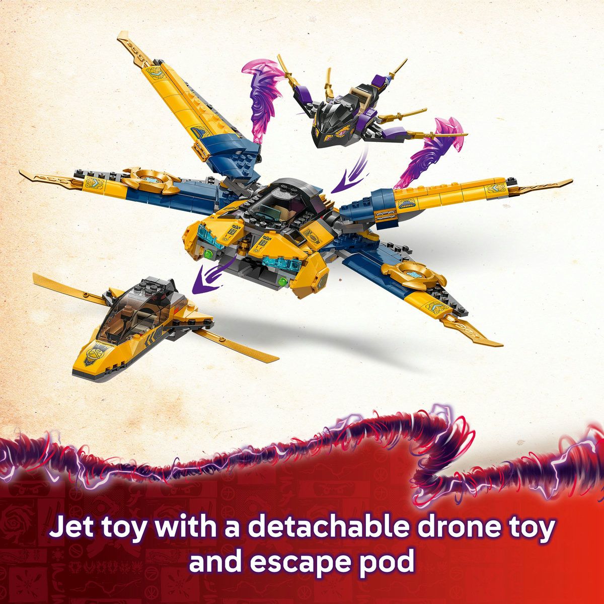 LEGO® NINJAGO® Ras and Arin's Super Storm Jet Toy 71833 | Shop