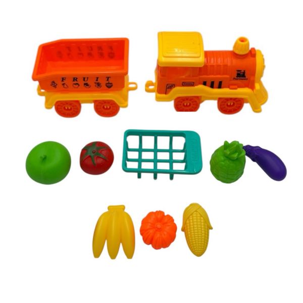 Colourful Train With Fruit Play Set For Toddlers Educational Toy