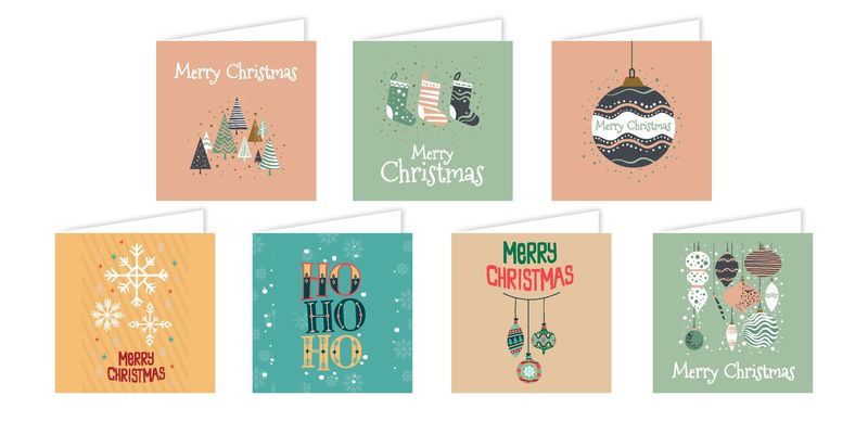 Christmas Card Pack - 28 Cards and 28 Envelopes Per Pack