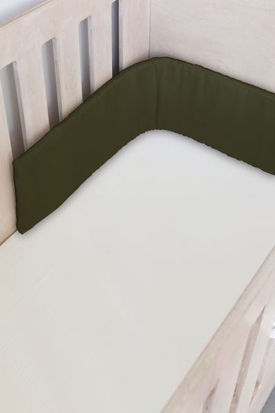 Phlo Studio- Olive Muslin Cot Bumper Cover