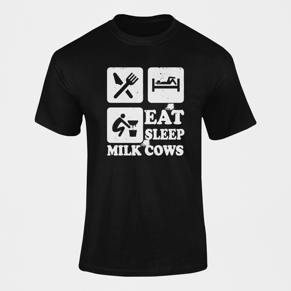 Eat Sleep Milk Cows Repeat T-Shirt