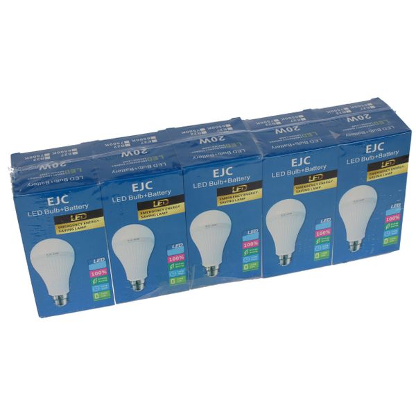 Loadshedding Emergency Rechargeable LED Light Bulb 20W - Clip On - 5 Pack
