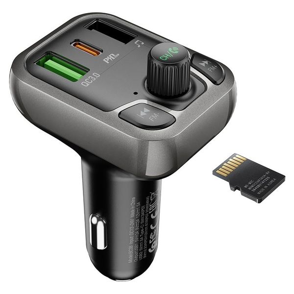 FM Transmitter and Car Charger Flash Energy PD20W + QC3.0 / BT USB TF Card