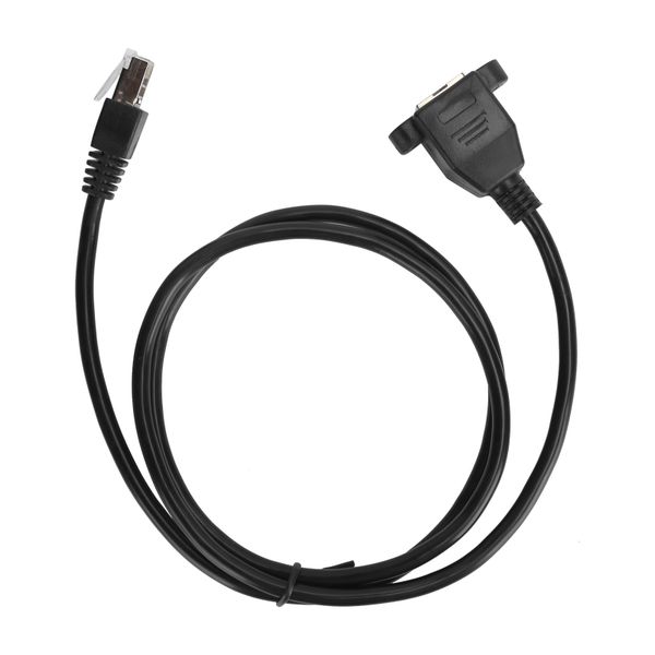 1M Cat6 RJ45 Male-Female LAN Cable with Screw Base