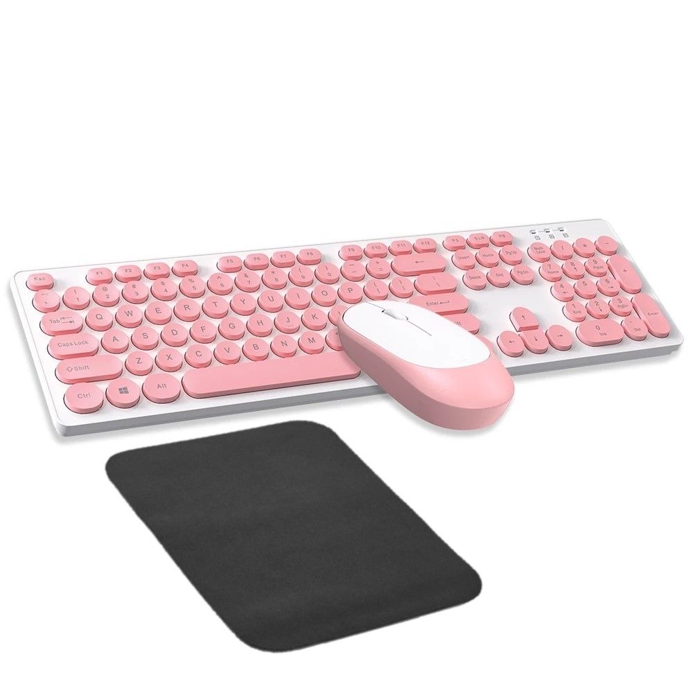 Wireless Keyboard, Mouse and Mouse Pad Combo Pink Shop Today. Get it Tomorrow!