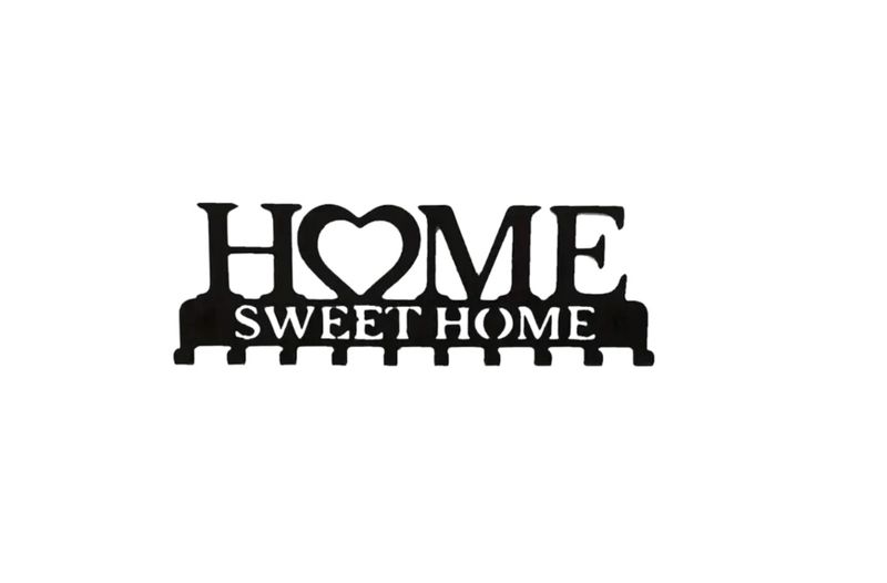 Wall Metal Key Holder, Hanger, Hanger, Iron Art, Sweet Home 1 Piece Wall Hooks
