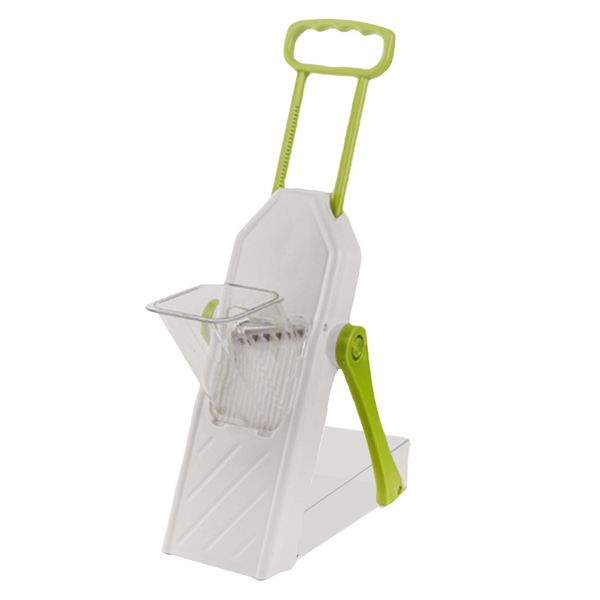 Safe Upright Dicer Foldable Potato Onion Chopper Vegetable Cutter Green