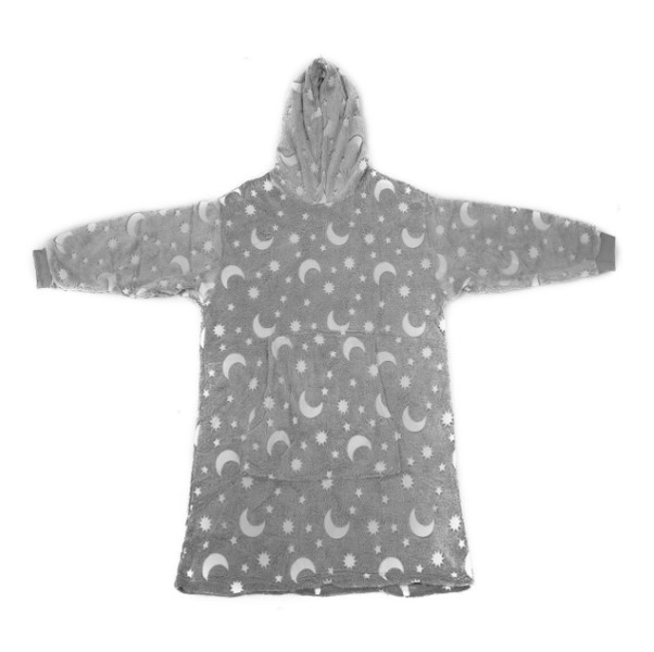 Kids Glow In The Dark Hoodie Blanket - Ages 6 - 10 Years