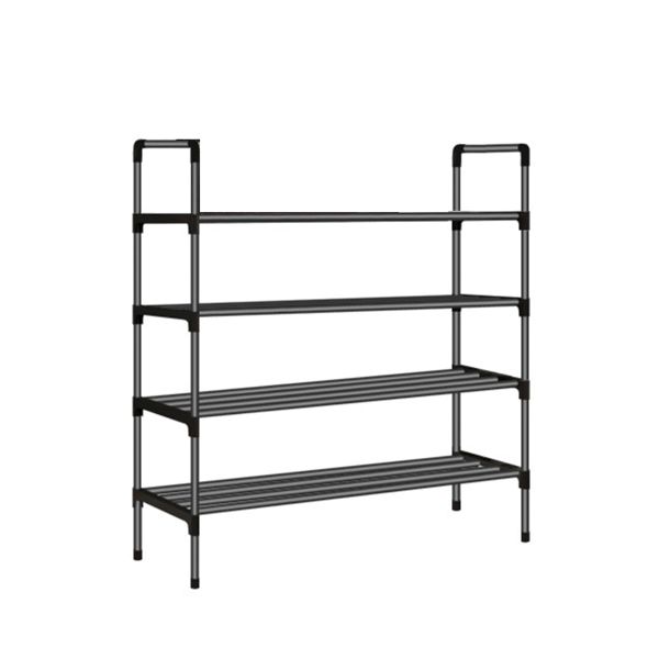 4-Tier Metal Expandable Stackable Shoe Rack for Multiple Pairs of Shoes