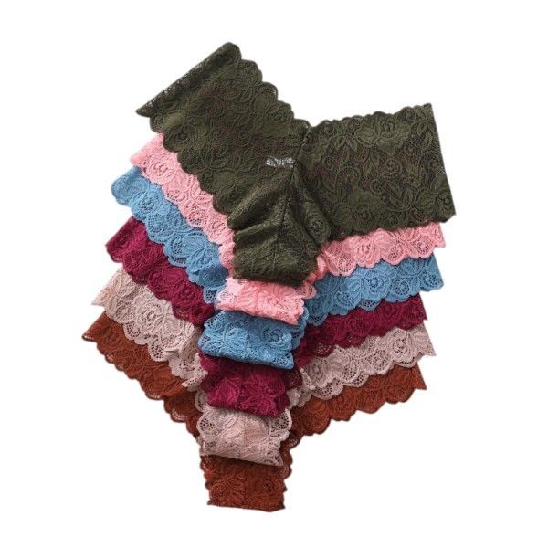 6-Pack Elegant Lace High-Waisted Panties - Multicolour