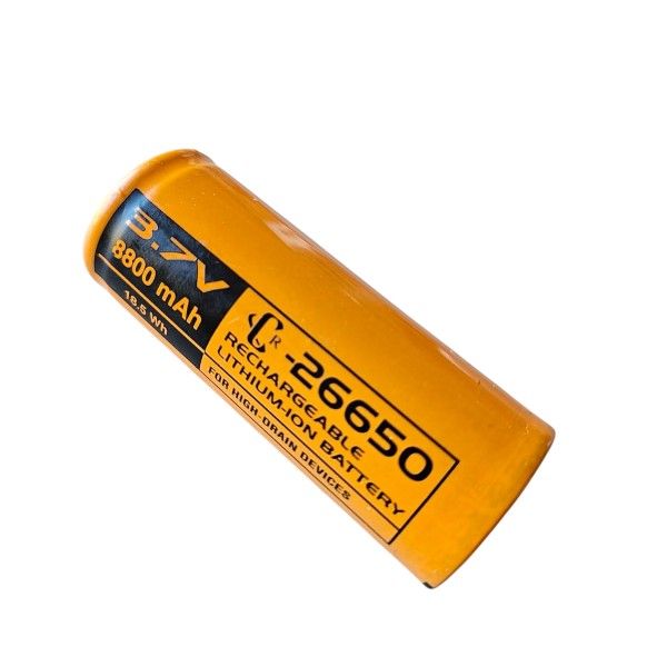 26650 Rechargeable 18.5 Wh Battery 3.7V 8800mAh Pack Of 2