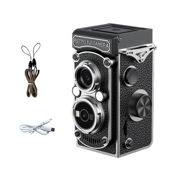 Retro Camera with Dual Lens, IR Night Vision &amp; Joystick - HD Portable Mini
