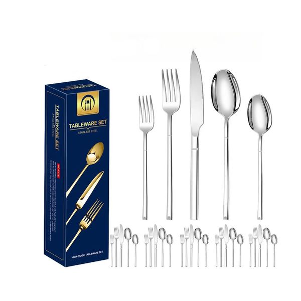 Stainless Steel Flatware Set - 30 Piece