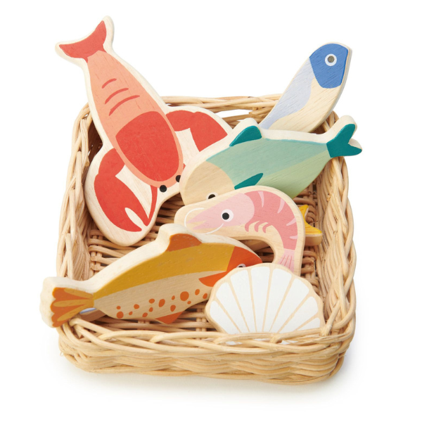 Tender Leaf Wooden Seafood Basket