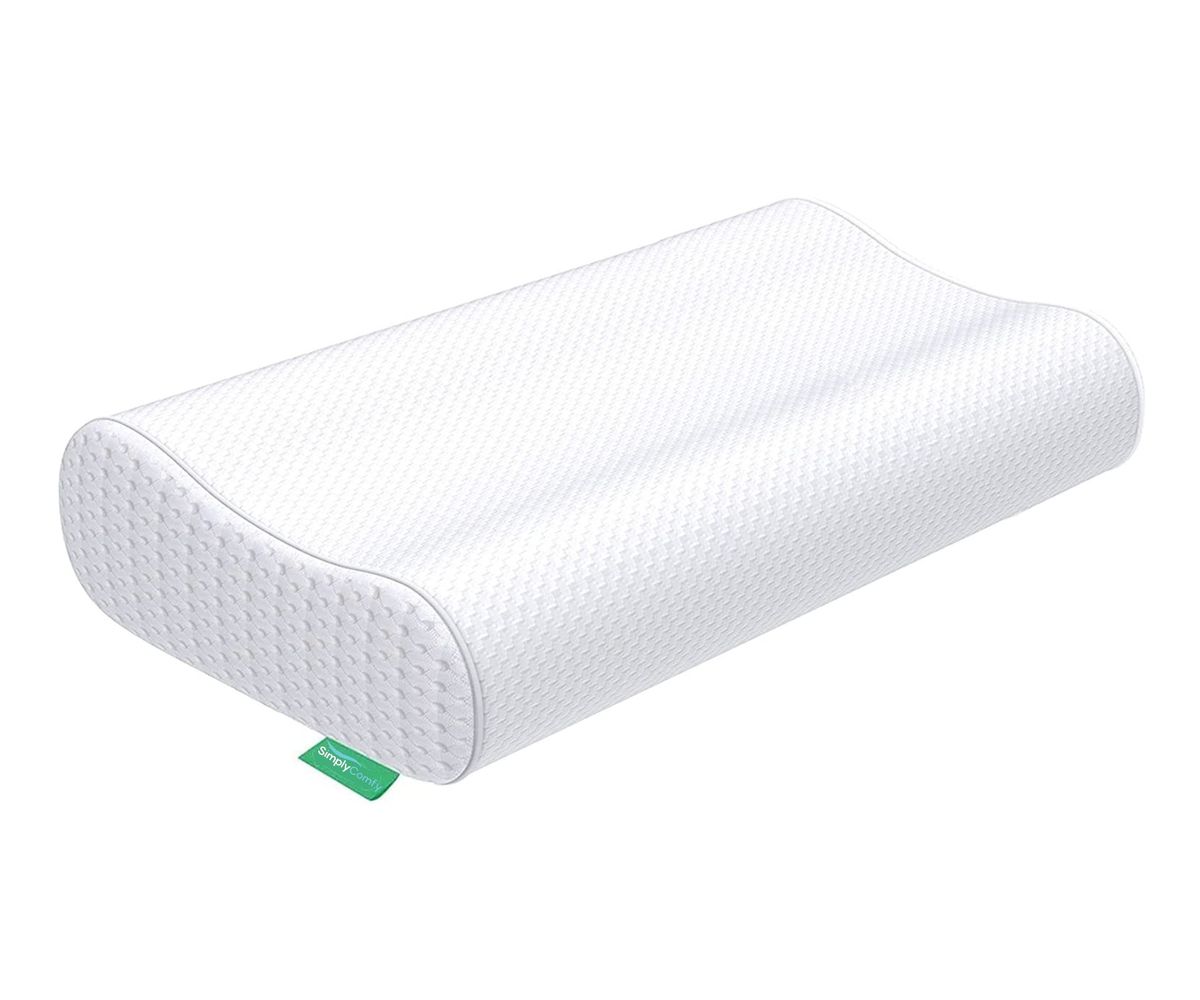 Simply Comfy Sandwich Memory Foam Pillow For Back Pain Relief & Snoring