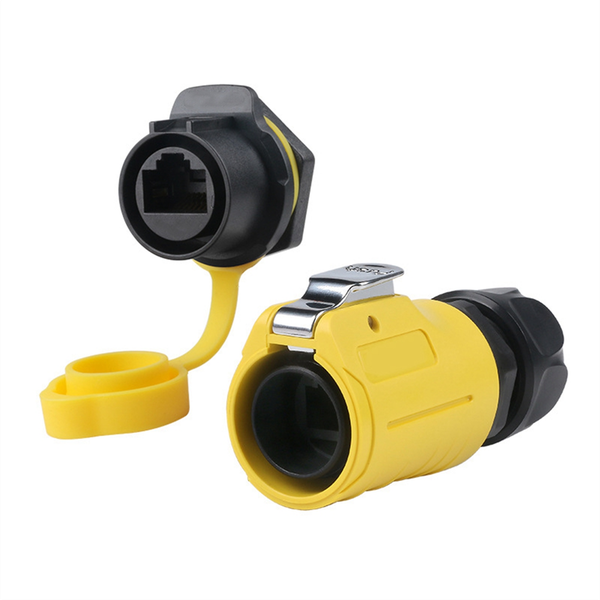 LP-20 RJ45 Connector Set IP68 Waterproof Yellow