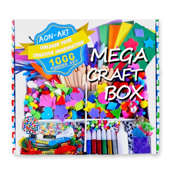 Aon-Art 1000+ Piece Mega Arts &amp; Crafts Set