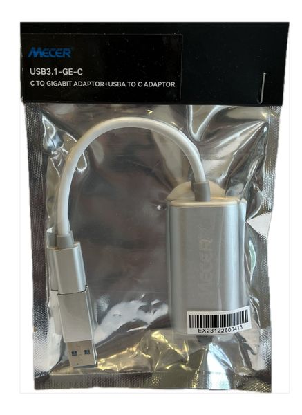 Mecer USB 3.1 GE-C to Gigabit LAN Adaptor