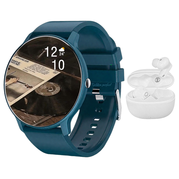 Golden Perfect Couple Smartwatch&amp;Wireless Earphones Gift Set | His And Hers