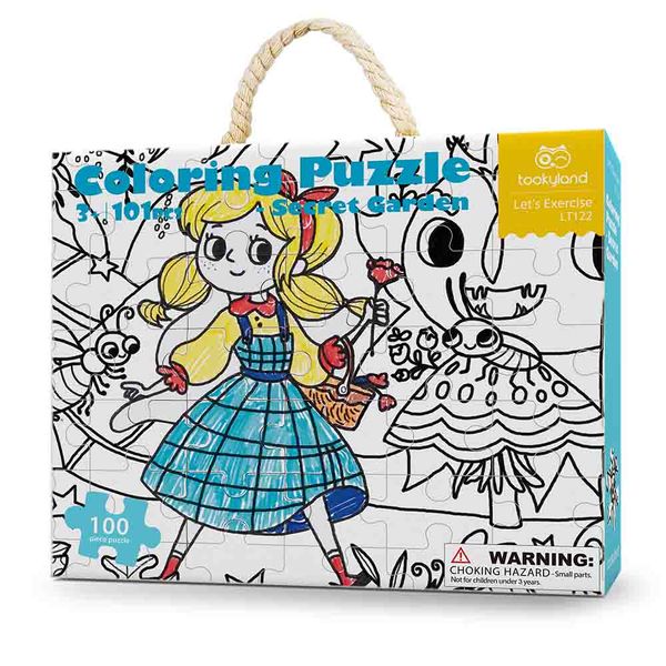 TookyToy Secret Garden Colouring Puzzle