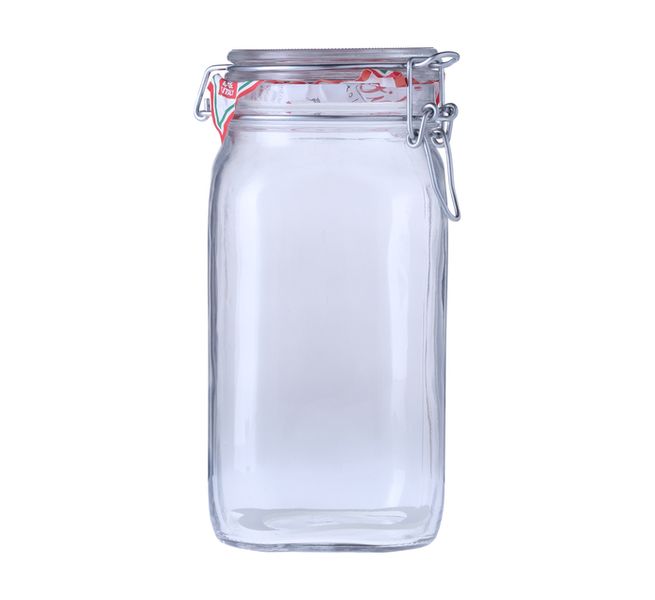 Candy Striped Cliptop Glass Jar