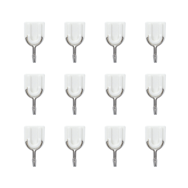 1Kg Load Bearing Multifunctional Self Adhesive Hooks - 12 Pack