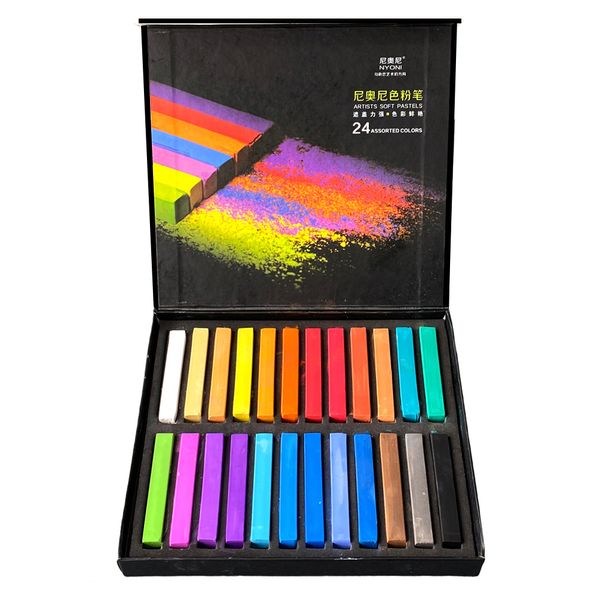 Nyoni - Professional Artist Soft Square Pastel - 24 Colour Set