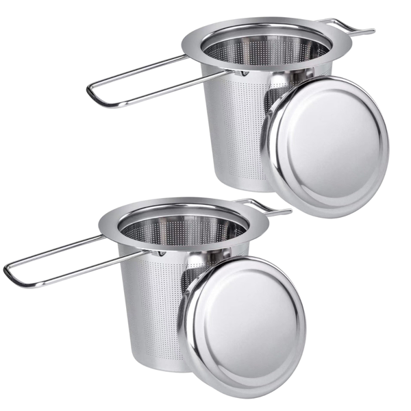 Bestby- 304 Stainless Steel Loose Leaf Tea Infuser Basket Strainer (2 Pack)