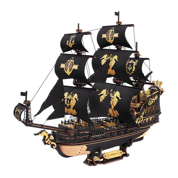 ROKR DIY The Seahorse Barque 3D Wooden Puzzle