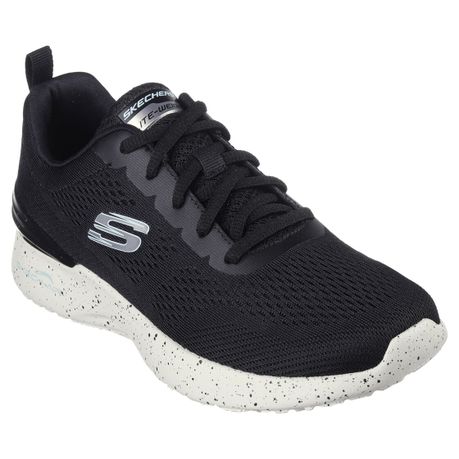 black lace up skechers