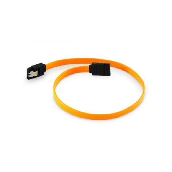 Orange SATA 3.0 III 6Gb / s SSD Hard Drive Data Cable with Clip - 45cm