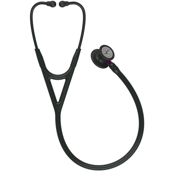 Littmann Cardiology IV Diagnostic Stethoscope - Black &amp; Black with Violet Stem