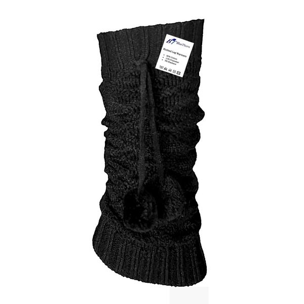 BlueThorn Knitted Leg Warmers with Pom-Pom / Fashion, Sport Accessories