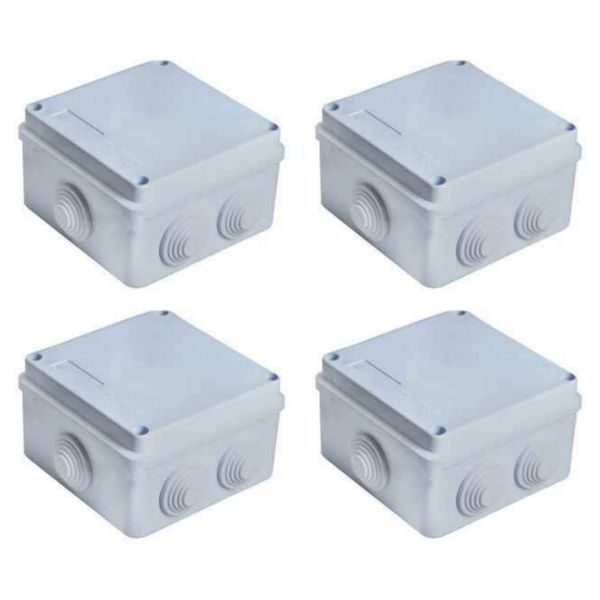 Universal 7 Hole Waterproof Camera Junction Box - 8.5 x 8.5 x 5cm