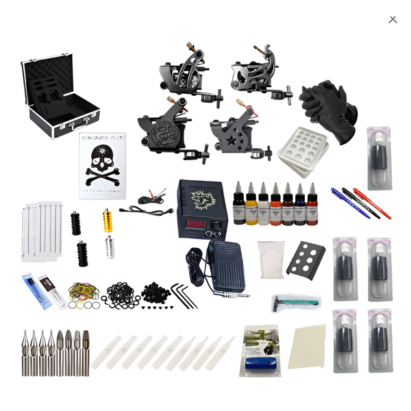 Tattoo Machine 4A-8 Set - Complete Professional Tattoo Kit