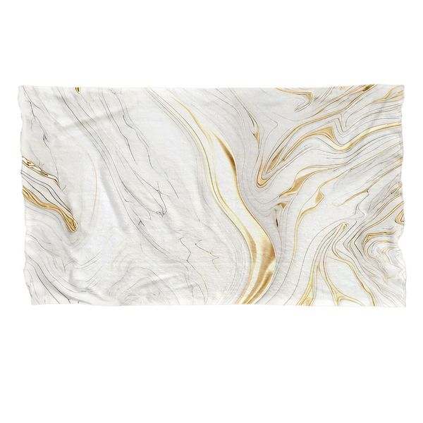 White and Gold Large Light Weight Fleece