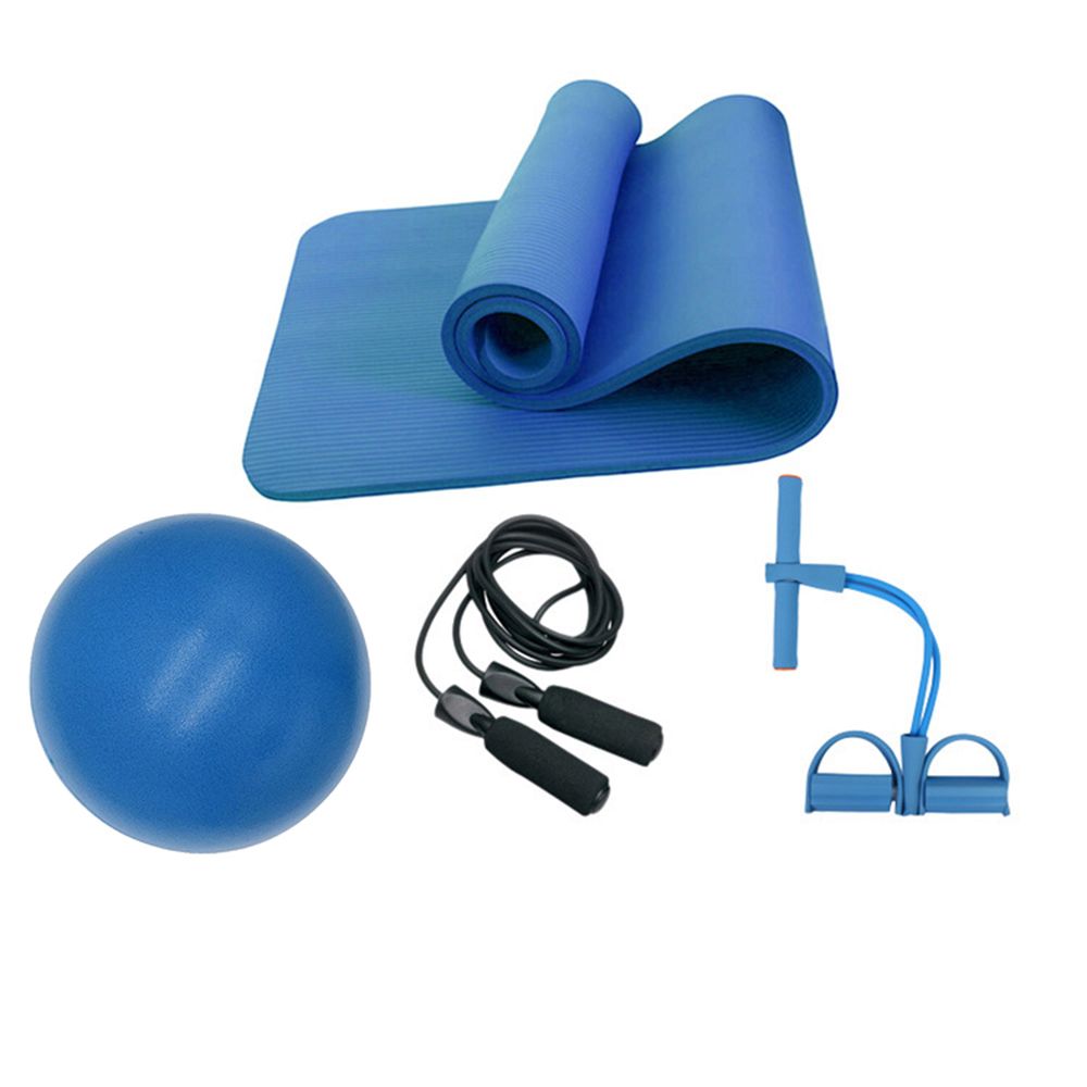 Fitness Yoga Mat, Pilates Ball, Ankle Puller, Jump Rope Set - Blue - 4-In-1, Shop Today. Get it Tomorrow!