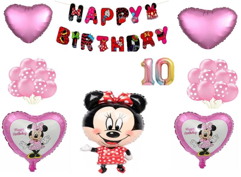 Minnie Mouse Birthday Decoration for 10 Year
