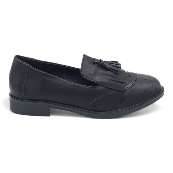 TTP Women's Round Toe Semi Brogue with Fashion Vamp Decor JSF72