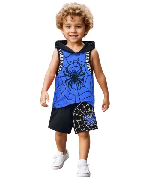 Kiddies 2 Piece Set - Hooded Top And Shorts