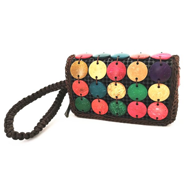 Hand Made Coconut Shell Purse Wallet - Small