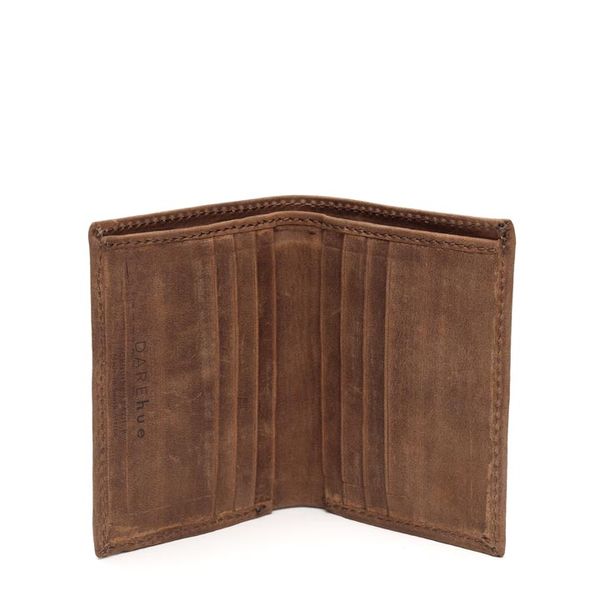 DAREhue - Slim Leather Bifold Card &amp; Cash Wallet - walnut brown