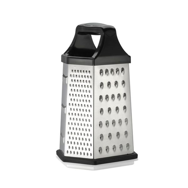 Resto Sham 6 Sided Grater With Detachable Container - Silver